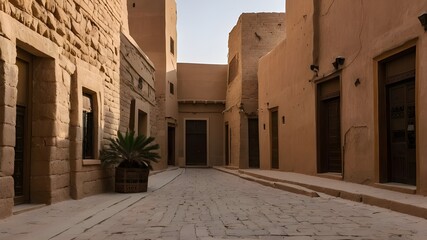 Streets of the old city Diriyah near Ar Riyadh, Kingdom of Saudi Arabia