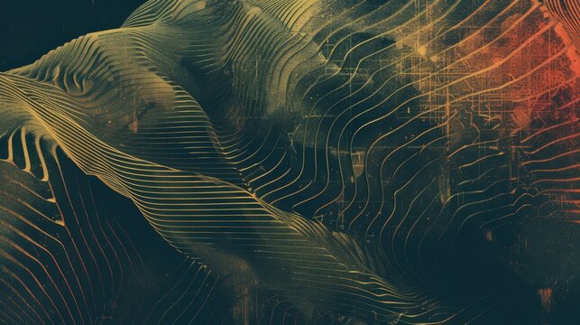 Abstract Golden Texture Swirl Background.