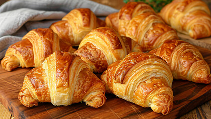 Fototapeta premium freshly baked croissants
