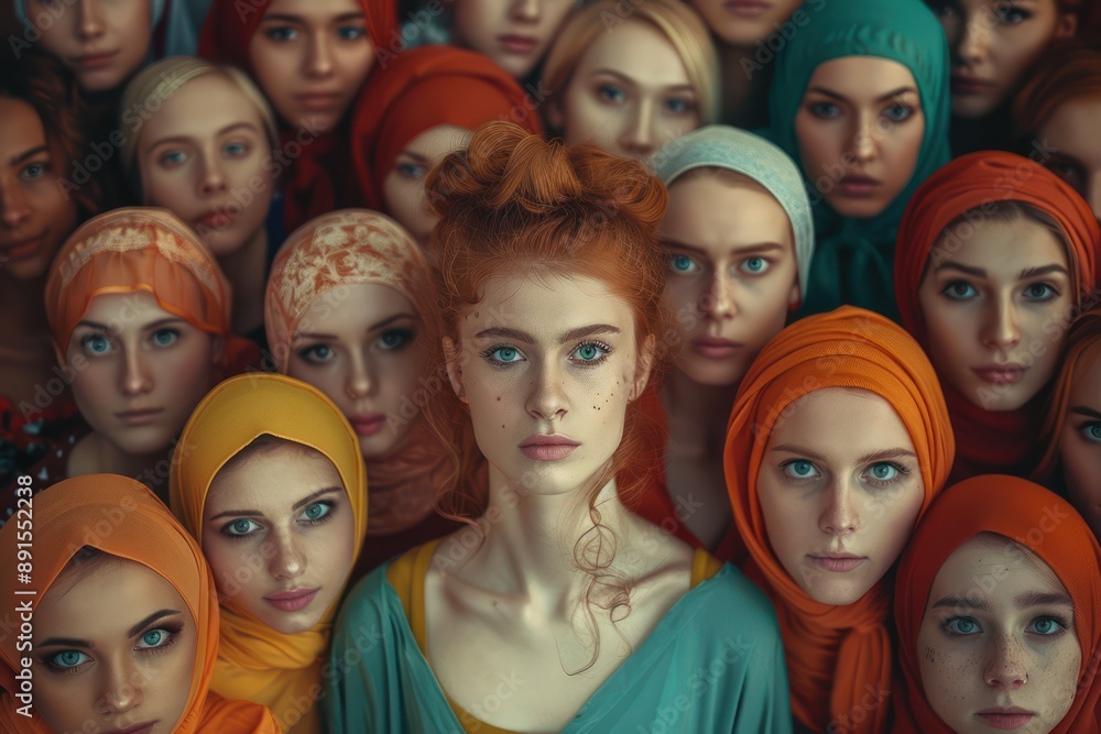 Poster building confidence and unity a diverse group of women connect with strength and empowerment this im