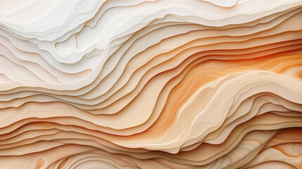 Abstract topographic pattern with layered paper texture in warm hues, creating a natural landscape...