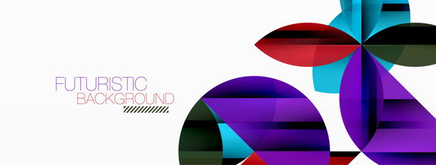 Circles and round shapes geometric minimal background