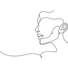 female minimalist line art style, unique modern decorative art vector illustration