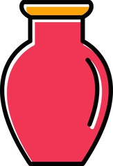 Vase Exhibit Vector Icon