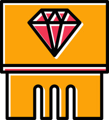 Diamond Exhibit Vector Icon