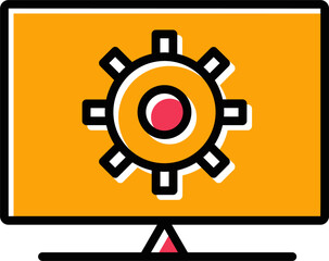 Computer Settings Vector Icon