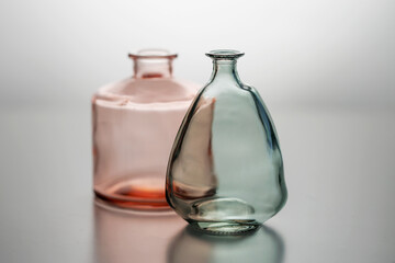 Bottles on white background
