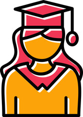 Female Graduate Vector Icon