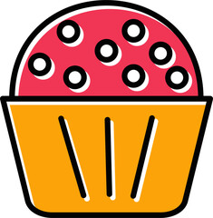 Chocolate Muffin Vector Icon