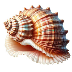 Obraz premium seashell isolated on transparent background, sea organism, zoology, decoration PNG image