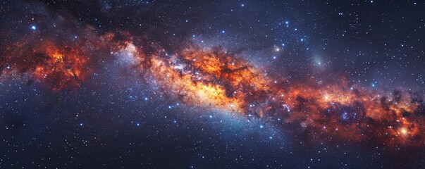 Fototapeta premium Cosmic Symphony: A Stunning High-Resolution View of the Milky Way Galaxy