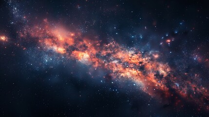 Cosmic Illumination: Stunning High-Resolution Wallpaper of the Expansive Milky Way Galaxy with Dynamic Lighting and Deep Perspective