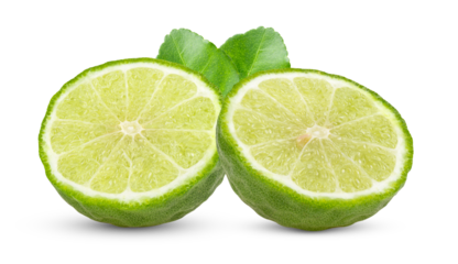 Half bergamot isolated on transparent png