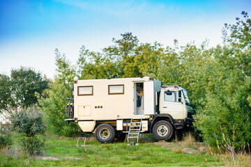 Offroad camper 4x4 truck on nature © anetlanda