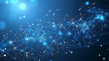 Fototapeta premium Abstract Network Connections Technology Data Science Digital. AI Generated