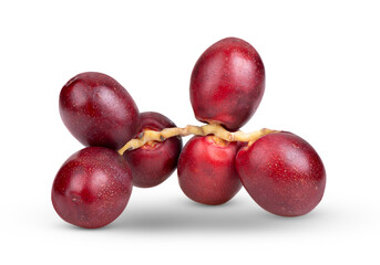 red raw date palm isolated on transparent png