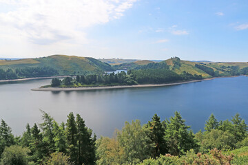 Llyn Clywedog reservoir lake in Wales
