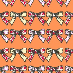 Cartoon lines bow icons lipstick contrast red star pattern hand drawn structure seam field sketch enlarged image decorative items clothing paper scrapbooking learning media education