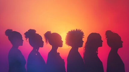 A group of women standing together on a beautiful beach. Perfect for travel or vacation themes