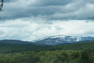 Obraz premium North of Sweden. Some pictures were taken in Norway, but it is just as nice as in northern Sweden. The air, the trees, the water, everything is absolutely stunning.