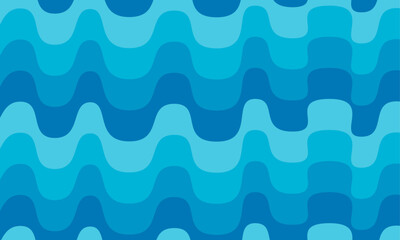 Wavy background Flat blue patterned background Vector illustration