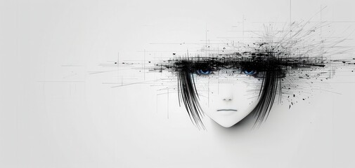 Obraz premium Bold anime motion lines for a strong visual impact, anime effect lines, assertive motion
