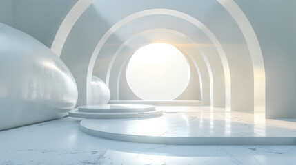 Abstract Future Geometric Sensential rendering space background