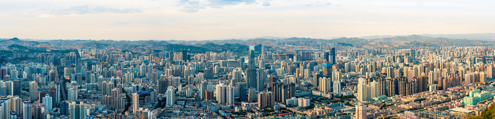 Obraz premium City view, panoramic view, Northwest China,Lanzhou