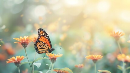 beautiful butterflies and flowers