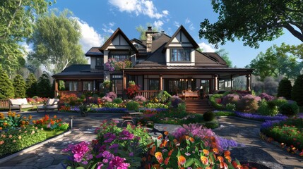 A picturesque countryside manor with a modern twist