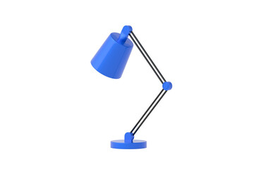 Fototapeta premium Blue table lamp isolated on white background. 3d render