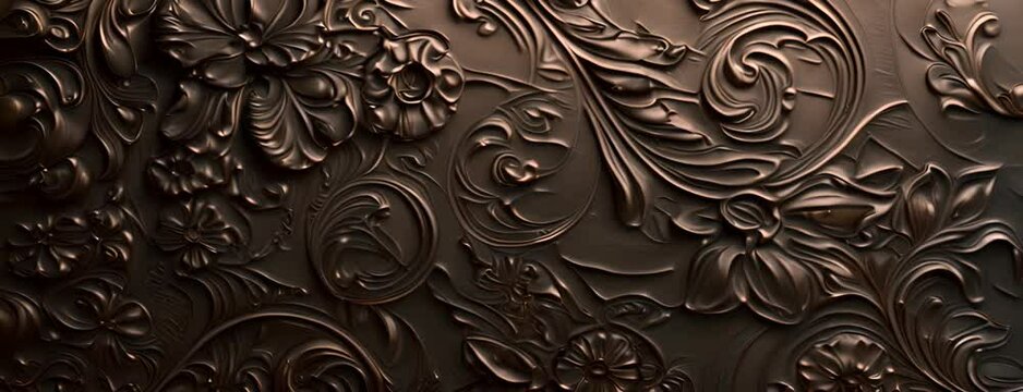 Embossed paper texture with intricate designs, 4K hyperrealistic video