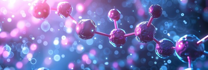 A vibrant abstract image showcasing molecular structures, perfect for science and technology backgrounds.