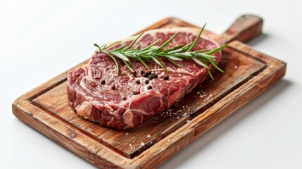 Fototapeta premium Fillet steak beef meat isolated on white background.