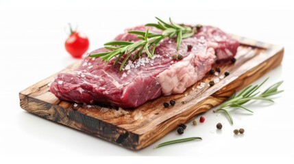 Fillet steak beef meat isolated on white background.