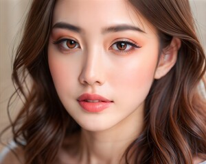 Obraz premium 日本人モデルの女の子の肖像画