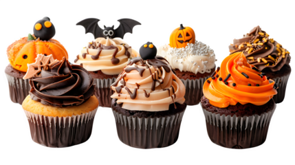 Halloween themed cupcakes, spooky dessert treats, festive Halloween pastries, eerie cupcake designs, holiday baked goods, Halloween party snacks, spooky cupcakes, festive treats, eerie desserts, Hallo