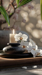 realistic high-resolution photo of spa, with detailed background
