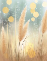 Obraz premium Trawa pampasowa tło fototapeta