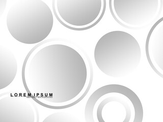 Abstract white background. Minimal geometric gray gradient white light background abstract design. Gray gradient white circle pattern background.