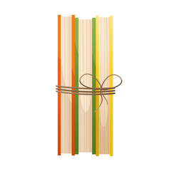 Autumn illustration with stack of books with bow