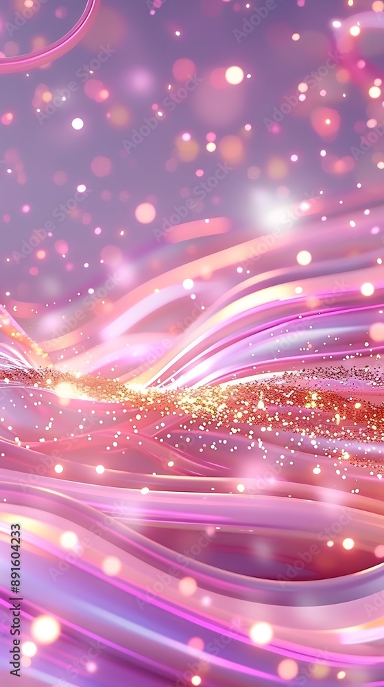 Wall mural abstract soft pastel gradient background with glittering effects