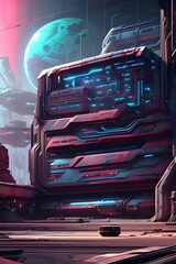 Obraz premium cyberpunk wallpaper image background