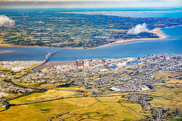 loire atlantique coast and loire estuary from aerial view