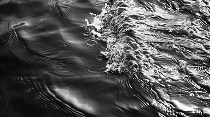 Detailed Water Texture Showing Fluid Dynamics and Light Reflections, Perfect for Backgrounds and Artistic Designs