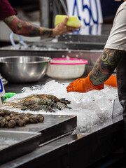Seafood Market Stall in Thailand