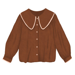Top blouse with vintage style