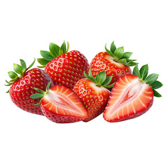 strawberries on a transparent background