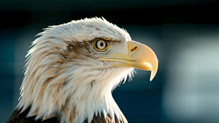 Obraz premium Close-Up Portrait of a Majestic Bald Eagle