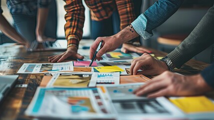 Obraz premium A business analyst interacts with financial graphs and charts on a tablet, analyzing data for strategic decision-making in a modern office..
